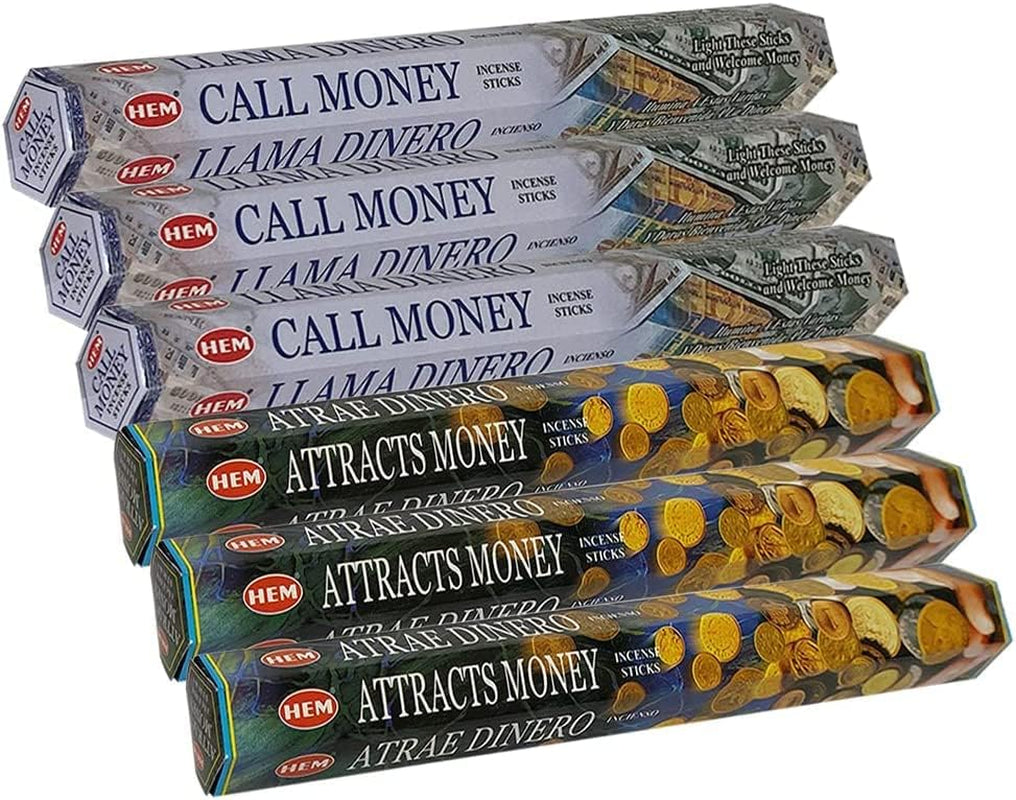 Call Money & Attracts Money Incense Sticks & Holder Bundle Variety Pack from Hem  Insense Insence