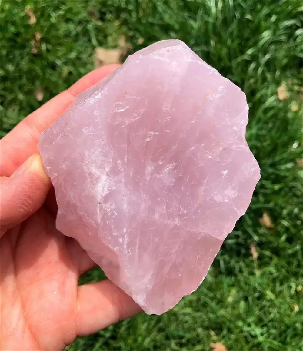 Natural Pink Rose Quartz Rough Raw Crystal Stone