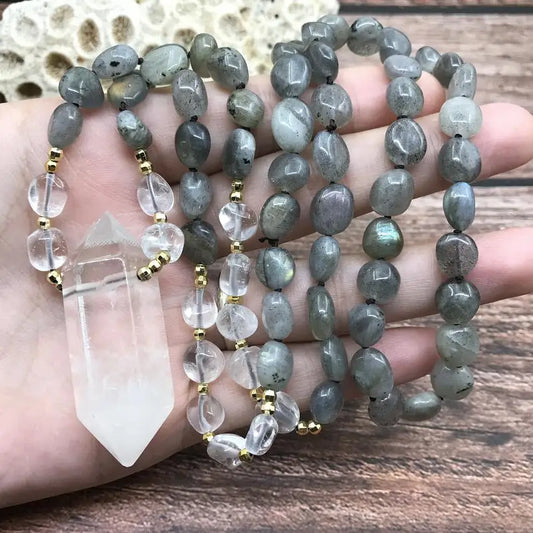 Natural Labradorite Prayer Mala