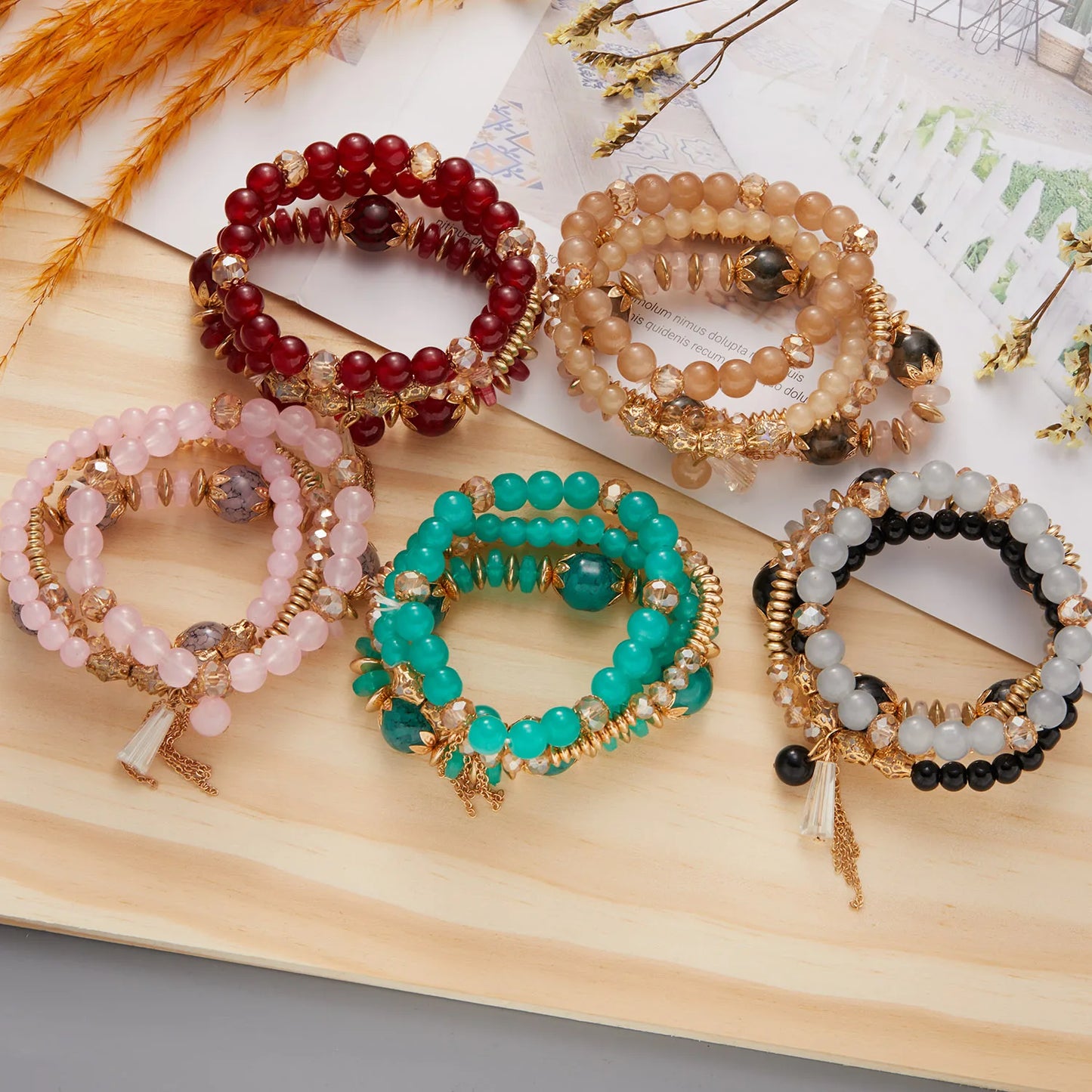 Handmade Crystal Goddess Beads Bracelets