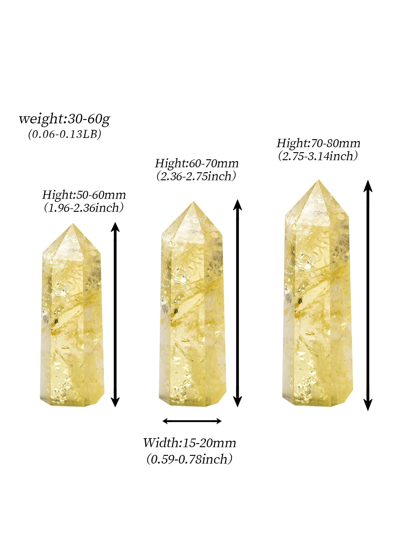 Natural Crystal Point Citrine Healing Obelisk